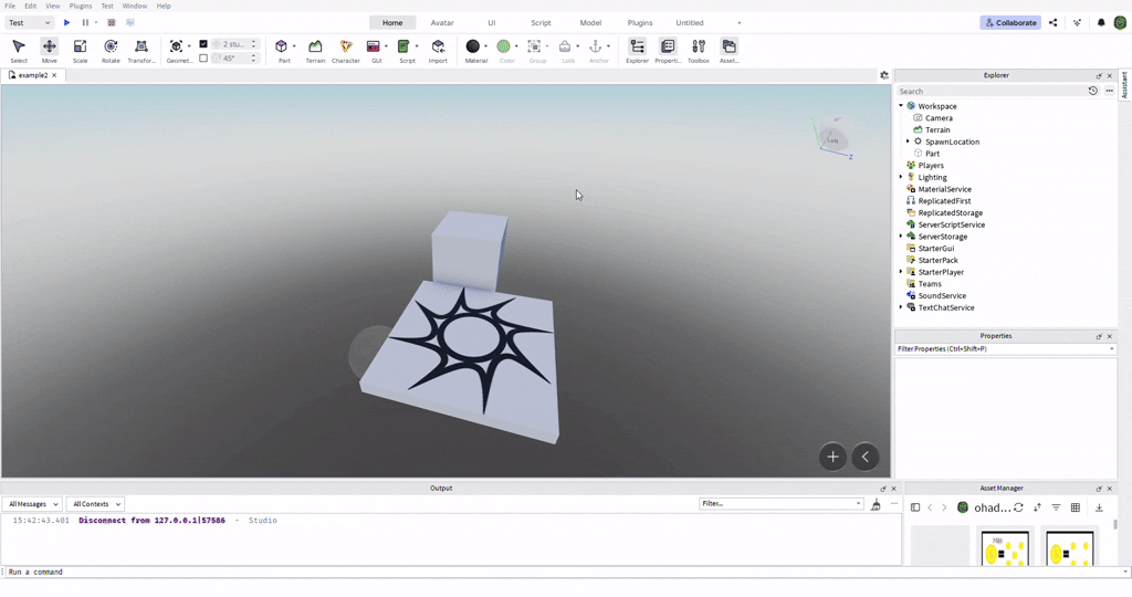 הדגמה איך נועלים חלק עם Lock
